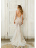 Sexy Ivory Sequined Lace Tulle Sparkly Wedding Dress Sexy Ivory Sequined Lace Tulle Sparkly Wedding Dress